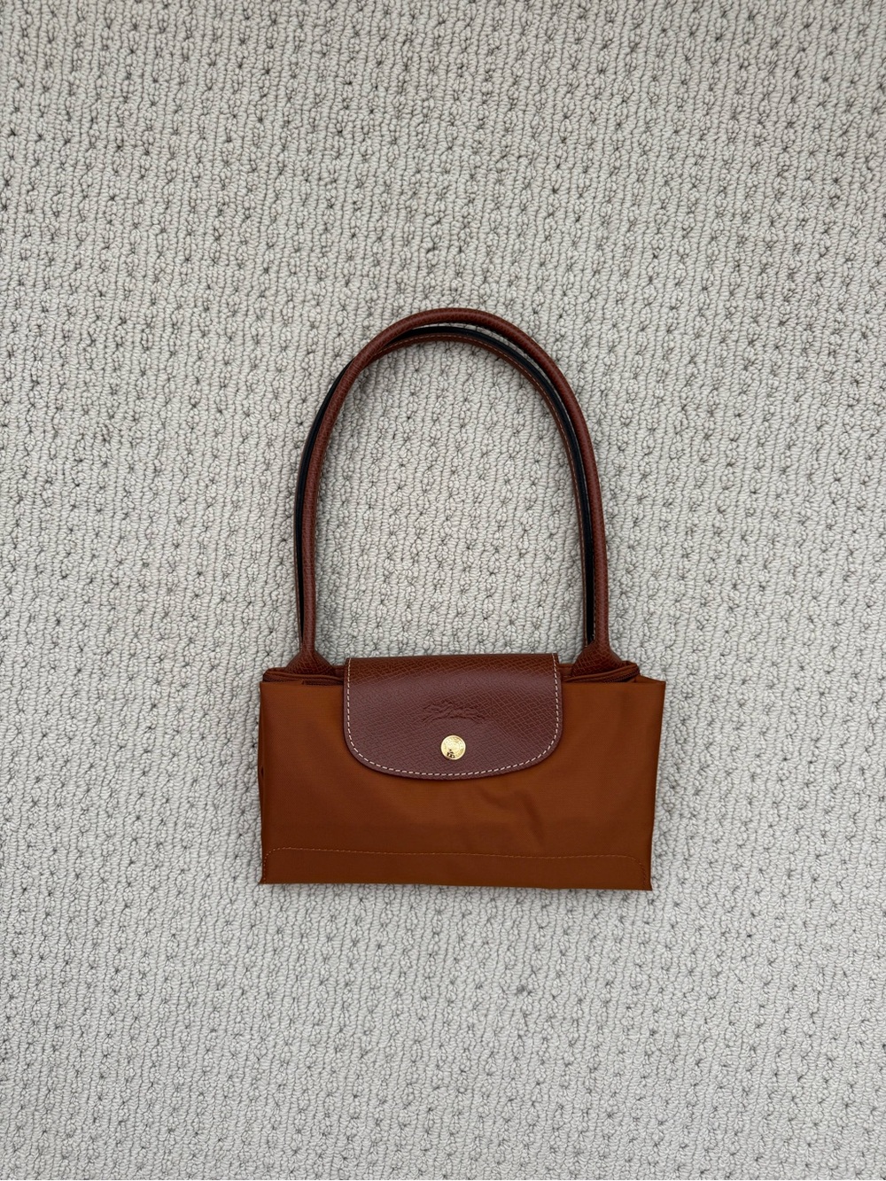 LE PLIAGE ORIGINAL M TOTE BAG Cognac - Recycled canvas NWT - Picture 2 of 11